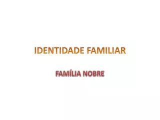 identidade familiar