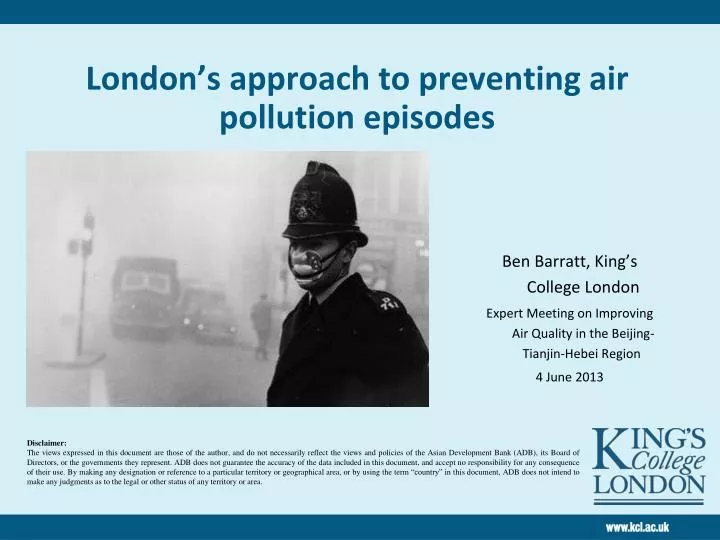 london s approach to preventing air pollution episodes