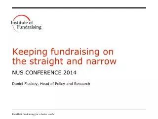 Keeping fundraising on the straight and narrow