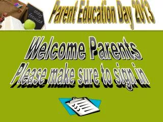 Parent Education Day 2013