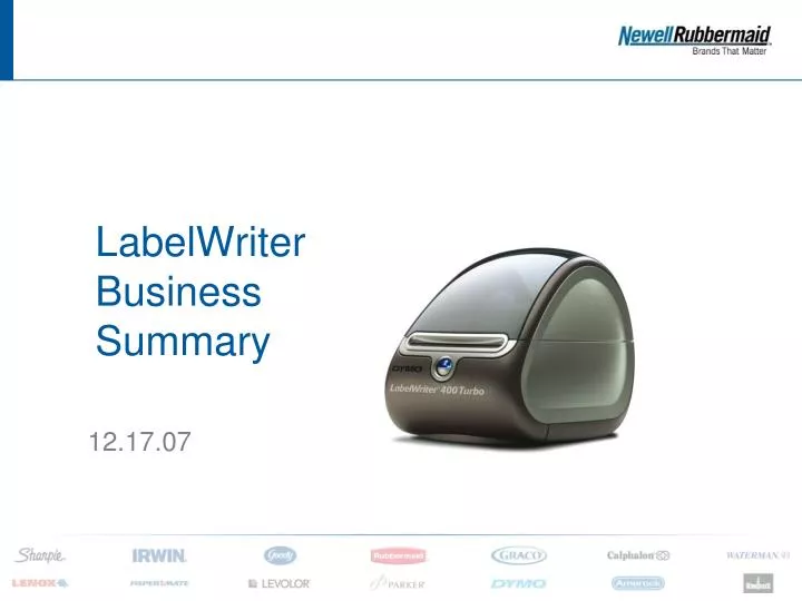 labelwriter business summary
