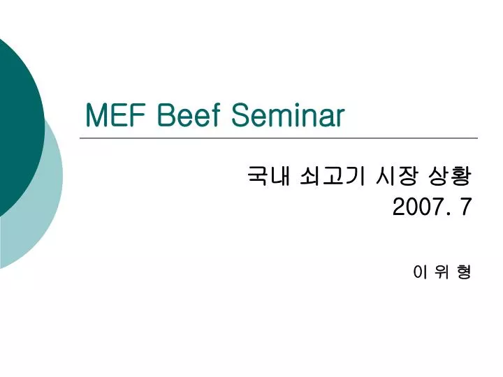 mef beef seminar