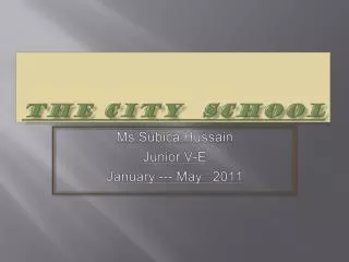 the city school
