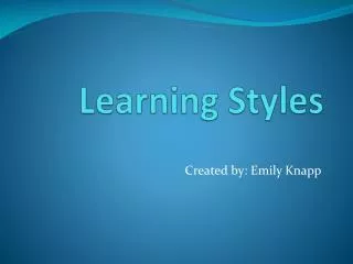 Learning Styles