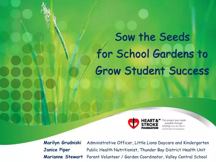 sow the seeds for school gardens to grow student success