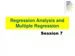 Regression Analysis and Multiple Regression - slide 1