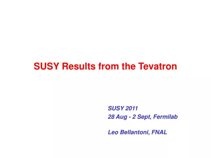 susy results from the tevatron