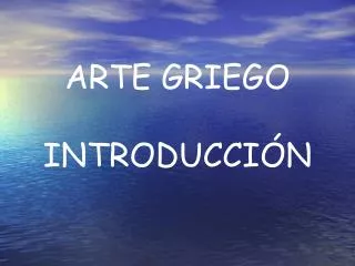 arte griego introducci n