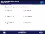 PPT - Exploring Exponential Models PowerPoint Presentation, free ...