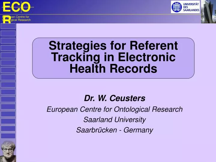 strategies for referent tracking in electronic health records
