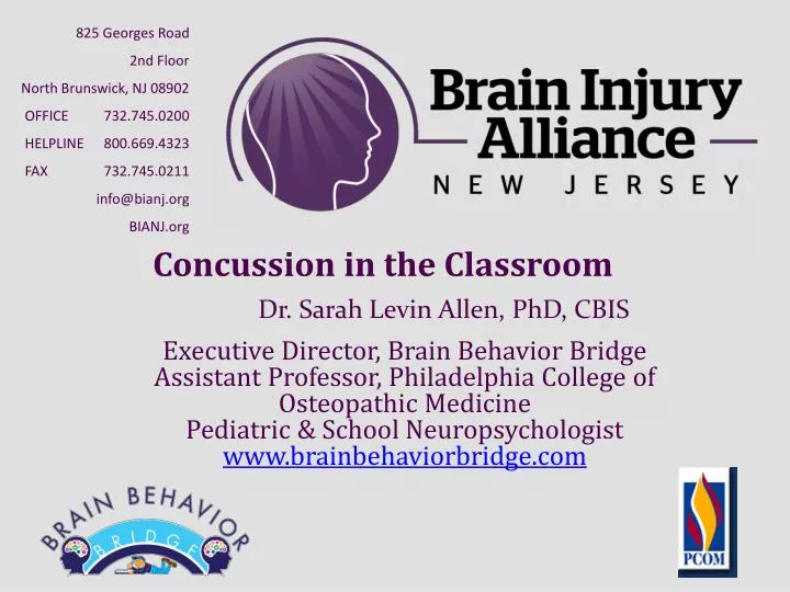 concussion in the classroom