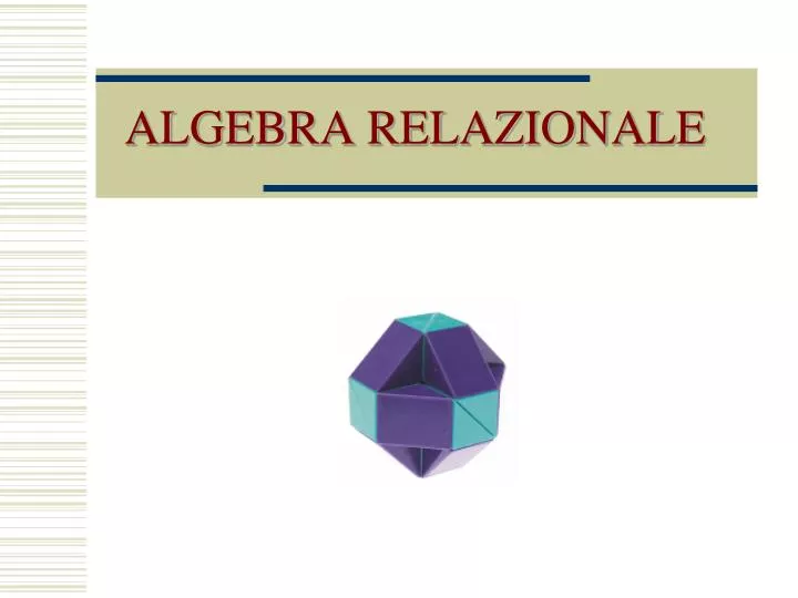 algebra relazionale