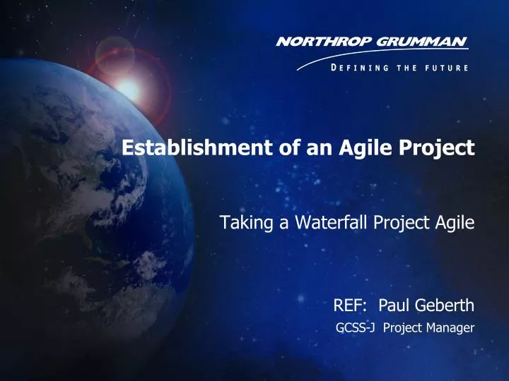 taking a waterfall project agile