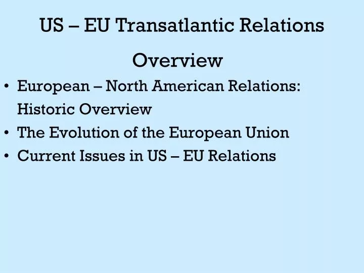 us eu transatlantic relations