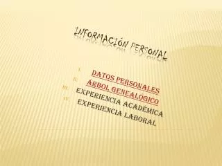 datos personales rbol geneal gico experiencia acad mica experiencia laboral