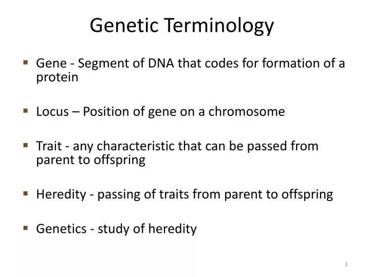 genetic terminology