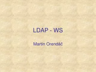 ldap ws