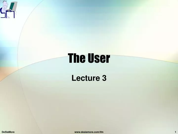 the user