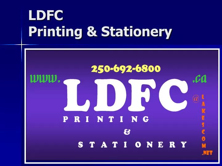 ldfc printing stationery