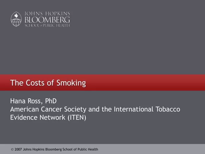 the costs of smoking