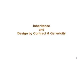 Inheritance and Design by Contract &amp; Genericity