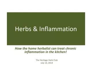 Herbs &amp; Inflammation