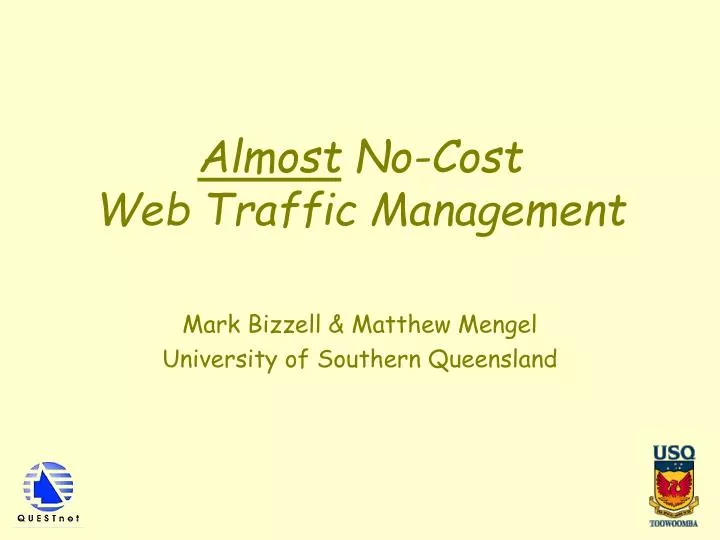 almost no cost web traffic management