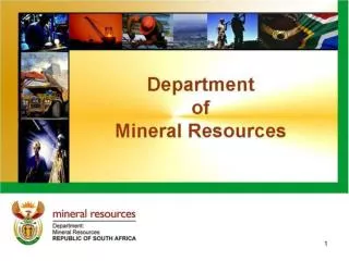 PRESENTATION TO PORTFOLIO COMMITTEE ON DMR 2010 / 11 ANNUAL REPORT 18 OCTOBER 2011
