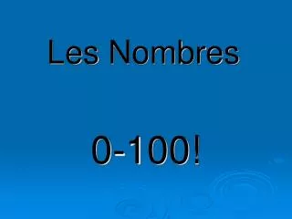 les nombres