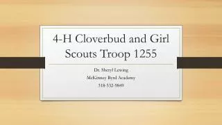 4-H Cloverbud and Girl Scouts Troop 1255