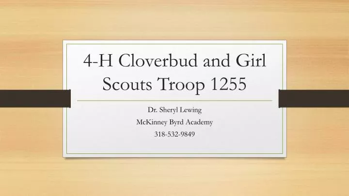 4 h cloverbud and girl scouts troop 1255