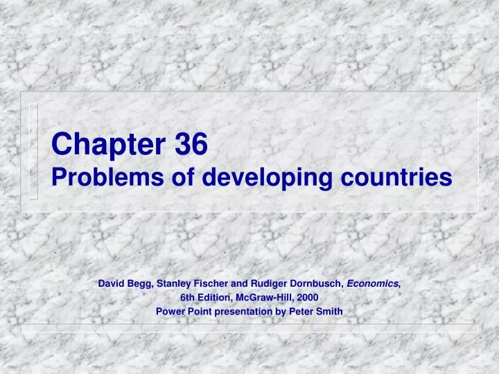 chapter 36 problems of developing countries