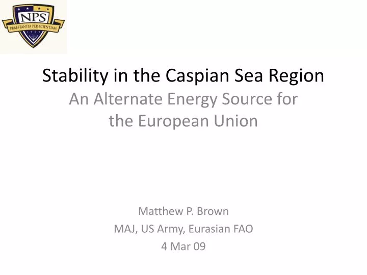 stability in the caspian sea region
