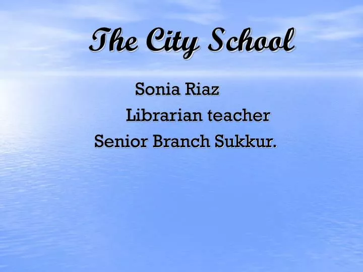 the city school