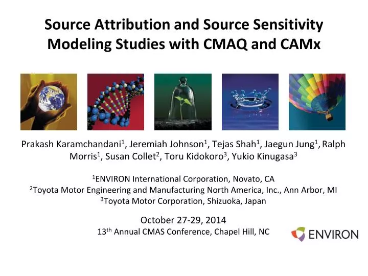 source attribution and source sensitivity modeling studies with cmaq and camx