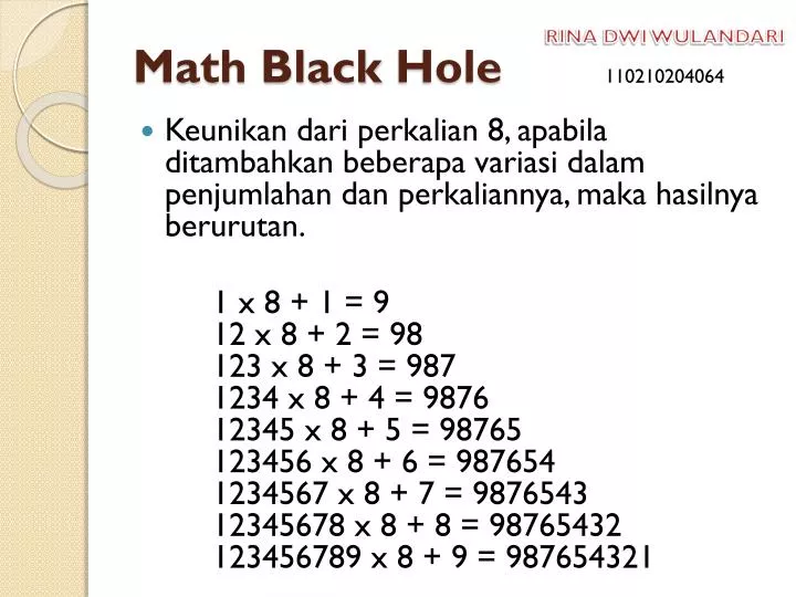 math black hole