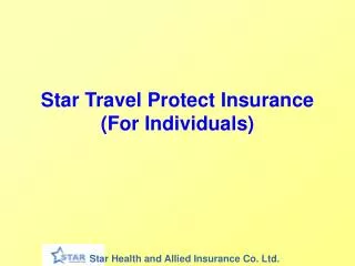 Star Travel Protect Insurance (For Individuals)