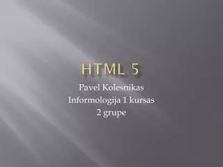 html 5