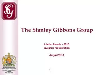 Interim Results - 2013 Investors Presentation August 2013