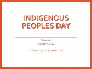 Indigenous peoples day
