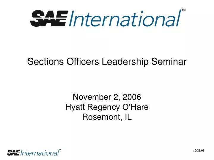 sections officers leadership seminar