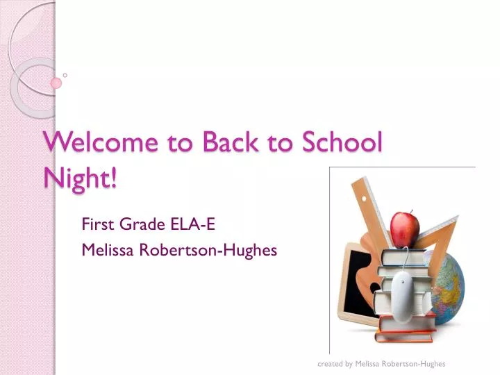 welcome to back to school night