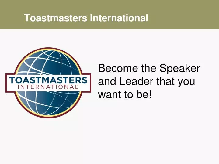 toastmasters international