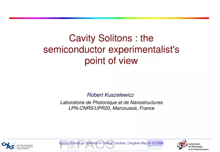 cavity solitons the semiconductor experimentalist s point of view