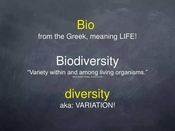 biodiversity