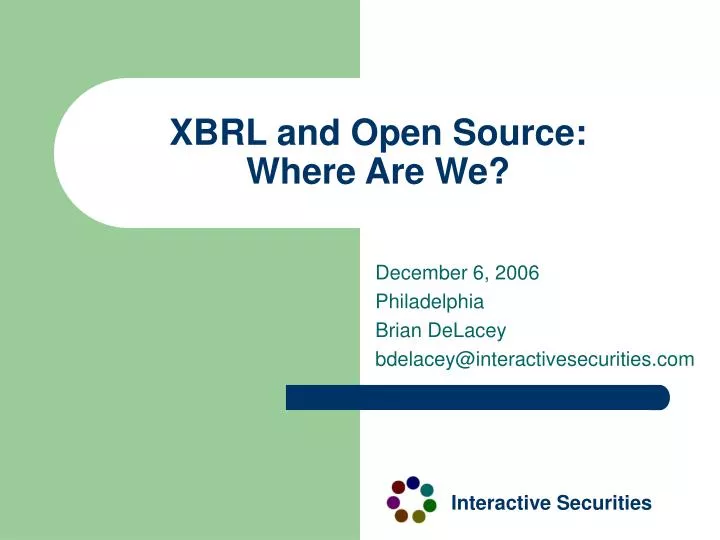 xbrl and open source where are we