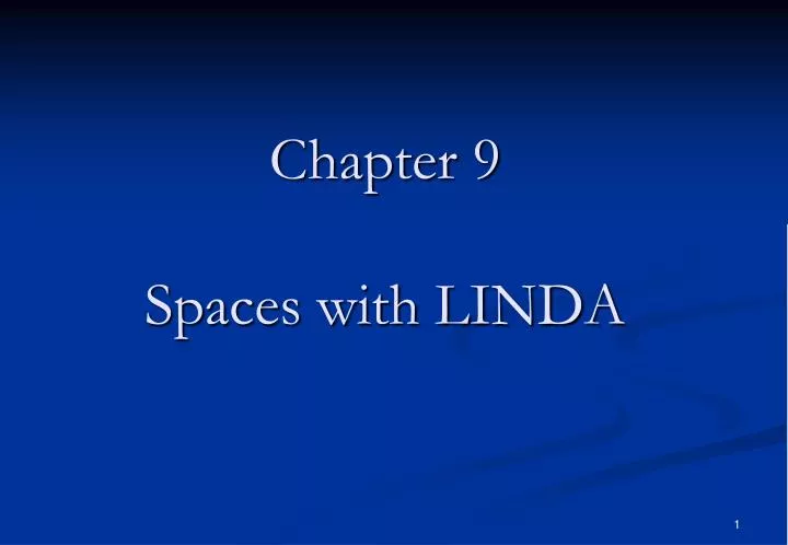 chapter 9 spaces with linda