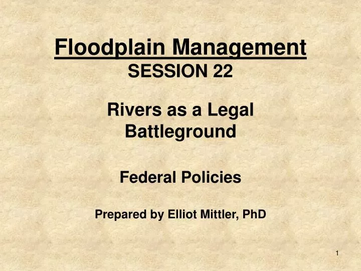 floodplain management session 22