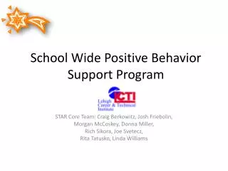 School Wide Positive Behavior Support Program