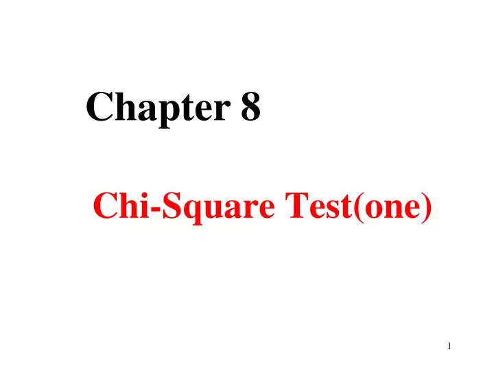 chi square test one